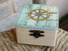 μπομπονιέρα βάπτισης ξύλινο κουτί με θέμα ναυτικό