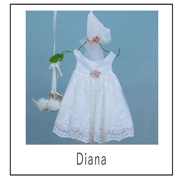 Εικόνα με Βαπτιστικό Φόρεμα Bambolino Diana 9338