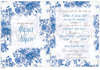 Εικόνα με Προσκλητήριο γάμου μπλε φλοράλ