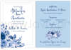 Εικόνα με Προσκλητήριο γάμου με μπλε λουλούδια