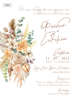 Εικόνα με Προσκλητηριο γαμου με floral στοιχεια και pampas