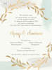 Εικόνα με Προσκλητηριο γαμου με λιτο σχεδιασμο, watercolor & χρυσά κλαδιά