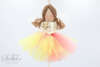 Χειροποίητη μπομπονιέρα βάπτισης για κορίτσι - κούκλα νεράιδα με πον-πον σε διάφορα χρώματα