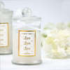 Εικόνα με Μπομπονιέρα κερί ψηλό γυάλινο λευκό fresh floral