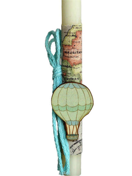 Εικόνα με Λαμπάδα πασχαλινή ξύλινο αερόστατο