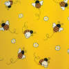 Ύφασμα μικροφίμπρα bees σε κίτρινο
