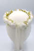Flower crown - Στέκα για τα μαλλιά με λευκά και εκρού λουλούδια,