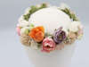 Flower tiara - Στεφανάκι για τα μαλλιά με πολύχρωμα λουλούδια υφασμάτινα