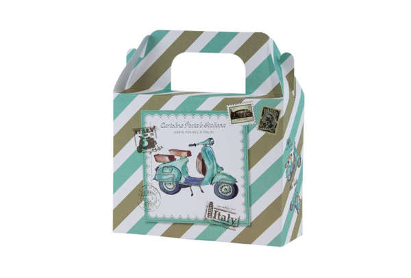 Χάρτινο κουτί  LUNCH BOX με θέμα την βέσπα