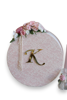 Βαπτιστικό πακέτο με θέμα romantic flowers & plexiglass monogram