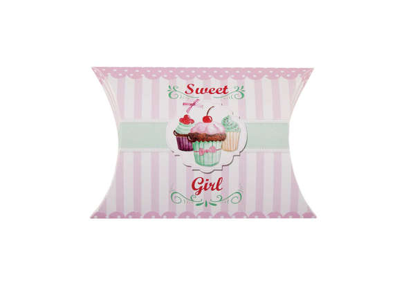 Χάρτινο κουτί  κοπτικό μαξιλάρι με θέμα τα cupcakes