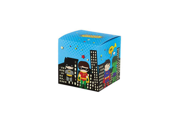 Χάρτινο κουτί κύβος με θέμα superheroes