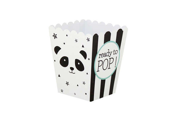 Χάρτινο κουτί popcorn με θέμα το panda