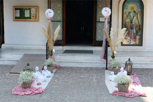 Στολισμός Βάπτισης Κύκνος Boho | Candy Bar & Διακόσμηση