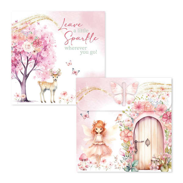 Προσκλητήριο Βάπτισης Κορίτσι | Fairy Pink Garden