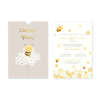 προσκλητήριο Βάπτισης Μελισσούλα | Κίτρινο & Gold Θέμα