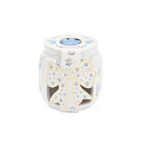Μπομπονιέρα Κεραμικό μαζί με μελτ λουλούδια γαλάζια