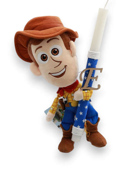 Πασχαλινή Λαμπάδα Γούντι (Woody - Toy Story) Λούτρινο & Μονόγραμμα