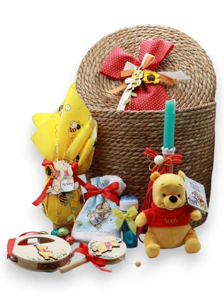 Πασχαλινό Σετ Λαμπάδα Winnie the Pooh με Καλάθι & Μουσικά Παιχνίδια