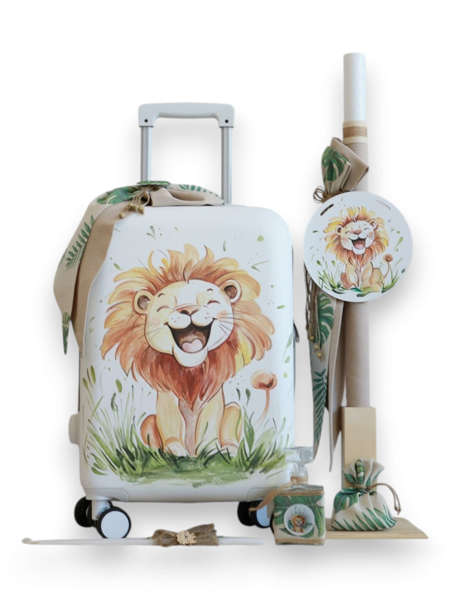 Ολοκληρωμένο σετ βάπτισης για αγόρι με θέμα το Χαρούμενο Λιονταράκι